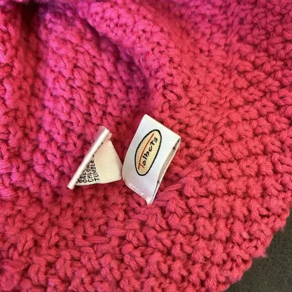 Vtg Talbots Womens Knit Wool Blend Pink Hat - Picture 7 of 13